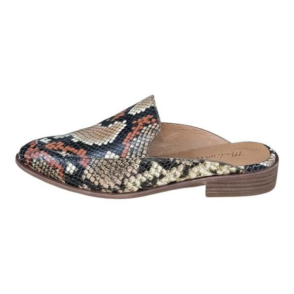 Madewell Frances Loafer Mule In Snake Embossed Leather - Picture 1 of 6